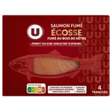 Saumon fumé Atlantique Ecosse 4 tranches 140g