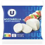 Mozzarella au lait pasteurisé 18%MG, 3x125g
