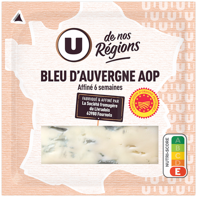 Bleu d'Auvergne AOP au lait thermisé 29%MG - 125g