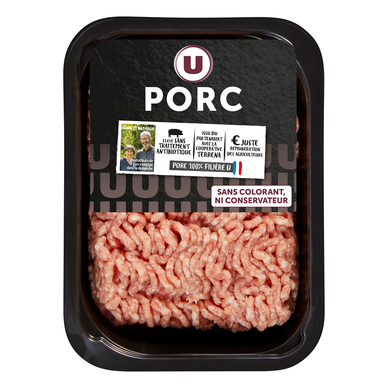 Chair à saucisse sans colorant,  France, barquette, 500g