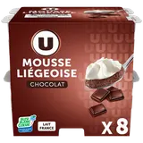 Mousse liégeoise chocolat 9,5%mg 8x80g