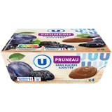 Dessert fruitier Purée de pruneaux sans sucres ajoutés 4 coupelles de100g