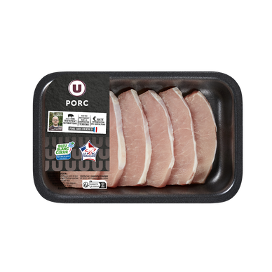 Carré de porc en tranches fines,  France, 6 pièces, barquette, 300g