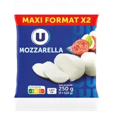 Mozzarella au lait pasteurisé  18%MG, 2x125g