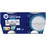Yaourt nature à la grecque 4x150g