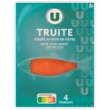 Truite fumée au bois de hêtre,  4 tranches  -  120g