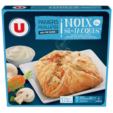 Paniers feuilletés aux noix de St Jacques  4x100g