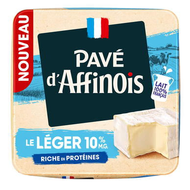 Fromage au lait pasteurisé Pavé d'Affinois léger, 9%MG, 175g