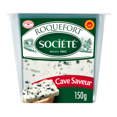Roquefort AOP cave saveur au lait cru de brebis SOCIÉTÉ - 150g