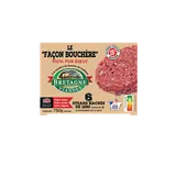 Steaks hachés 100% pur boeuf VBF 15%MG BRETAGNE VIANDE, 6x125g
