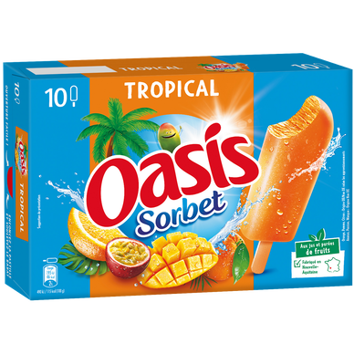 Bâtonnets sorbet tropical OASIS x10