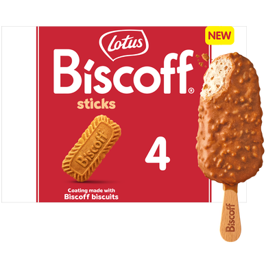 Bâtonnets avec morceaux de biscuit caramélisé LOTUS x4 264g