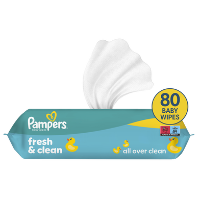 Lingettes freshclean PAMPERS x80