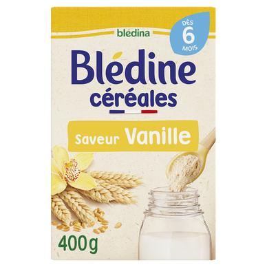 BLEDINA BLEDINE - Céréales en poudre bébé saveur Vanille dès 6 mois -400g