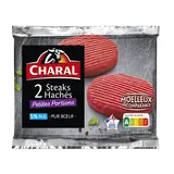 Steak haché pur boeuf Petite portion 5%MG CHARAL - 2x80g - 160g