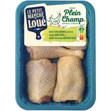 Assortiment morceaux poulet jaune plein champ, LOUE, France