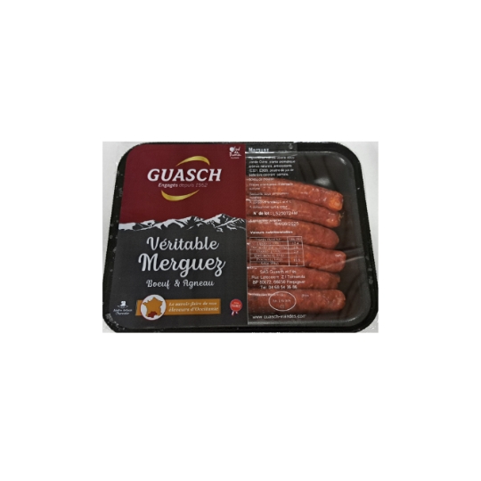Veritable Merguez Boeuf et Agneau de nos Eleveurs d'Occitanie GUASCH