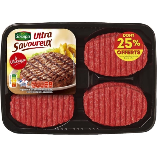 Steaks Hachés Ultra Savoureux 15% MG SOCOPA