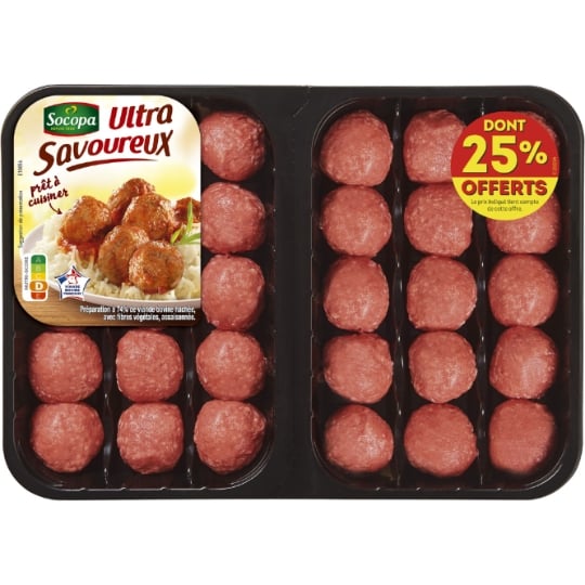 Boulettes de Bœuf Natures SOCOPA