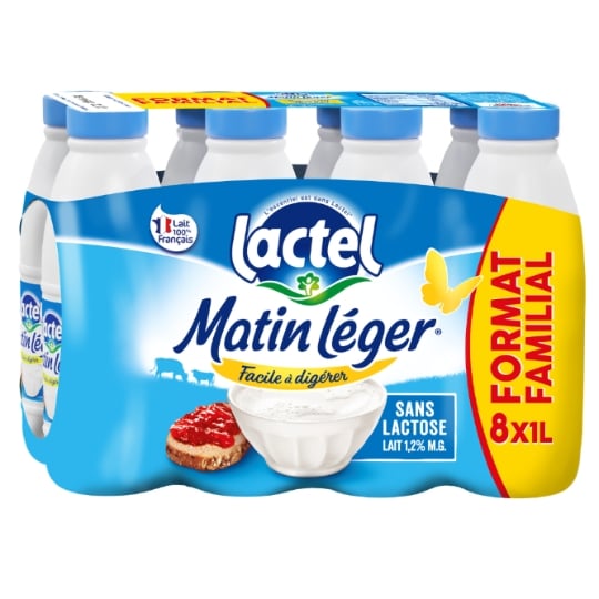 Lait Demi-Ecrémé Sans Lactose UHT LACTEL