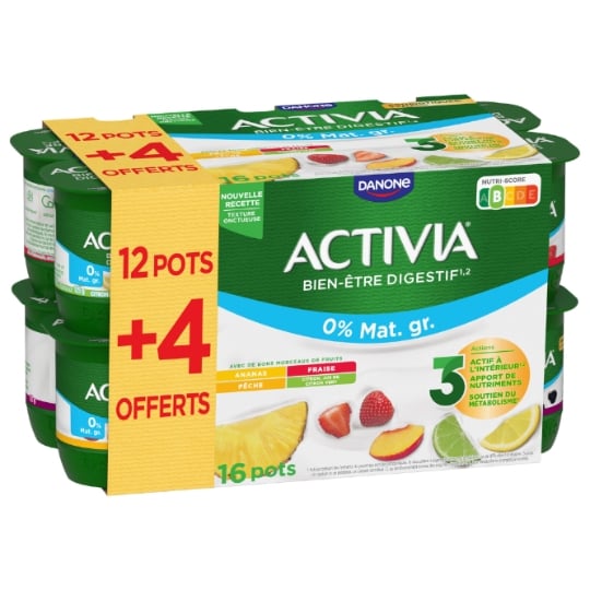 Yaourts aux fruits bifidus 0% MG ACTIVIA