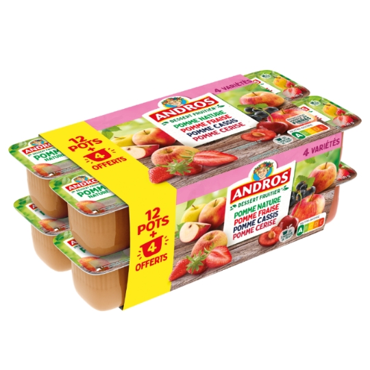 Compote Pomme Fraise Cassis Cerise ANDROS