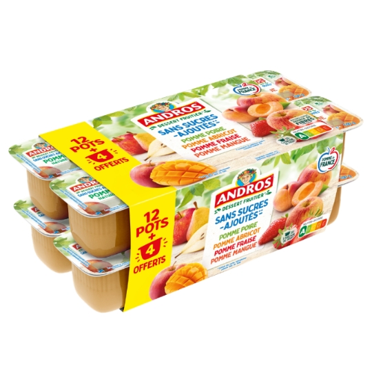 Compote Assortiment de Fruits Sans Sucres ANDROS