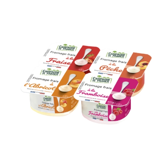 Fromage Frais Fraise, Pêche, Abricot, Framboise CAMPAGNE DE FRANCE