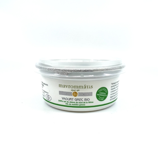 Yaourt Grec Bio Lait de Chèvre 4% de Matière Grasse MAVROMMATIS