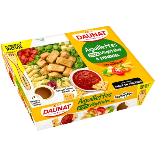 Salade Composée Aiguillettes 100% Végétales & Emmental Sauce Balsamique DAUNAT