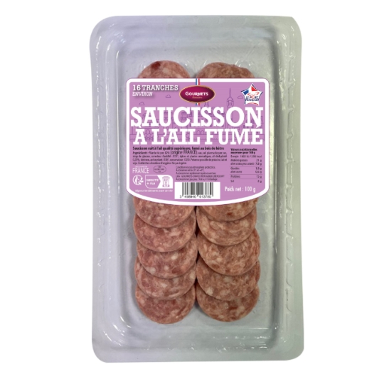 Saucisson à l'Ail Fumé GOURMETS CHARCUTIERS