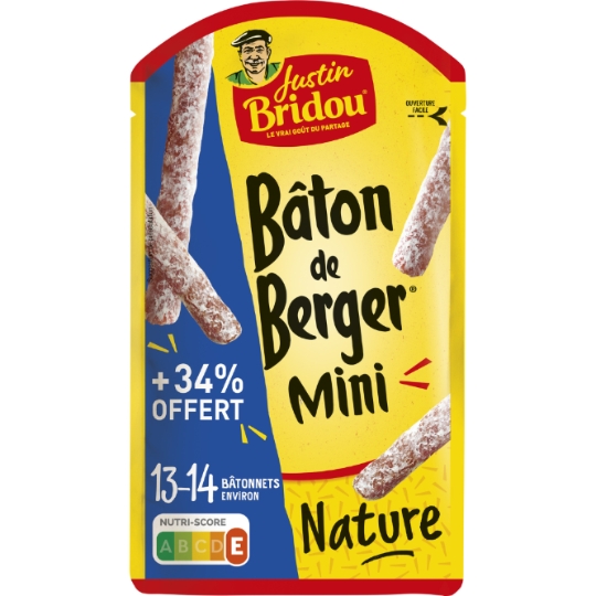 Saucisson Bâton de Berger Mini Nature JUSTIN BRIDOU