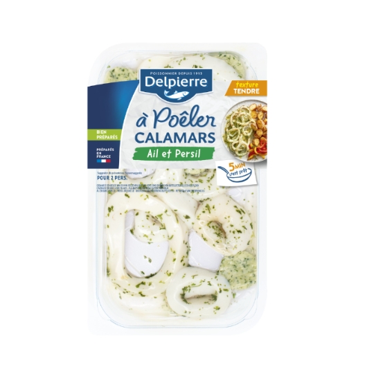 Calamars à Poêler Ail et Persil Texture Tendre pour 2 Personnes DELPIERRE