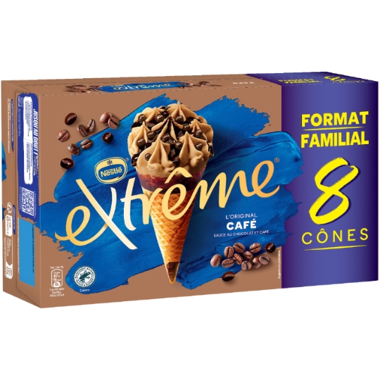 Glaces Cônes Café Chocolat EXTREME