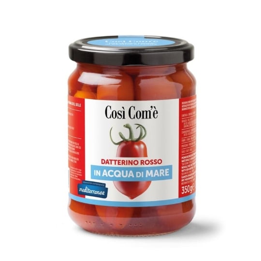 Tomates Datterino Rouges Entières En Eau De Mer 350 Gr COSÌ COM'È - FINAGRICOLA