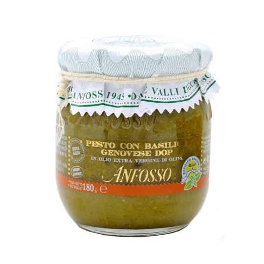 Pesto Avec Basilic Génois Aop Sans Ail 180 Gr OLIO ANFOSSO