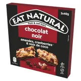 Barres Céréales Amandes Cranberries Noix de Coco et Chocolat Noir Sans Gluten EAT NATURAL