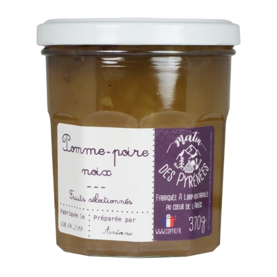 Confiture Pomme-Poires Noix MATIN DES PYRENEES