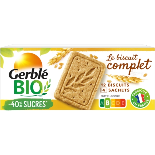 Biscuits Complet Bio Moins 40% de Sucres GERBLE BIO