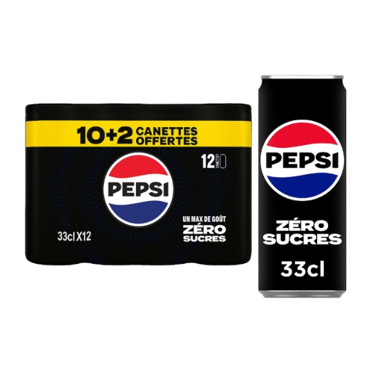 Soda au Cola Zéro Sucres PEPSI