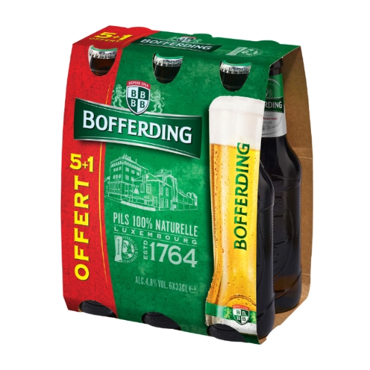 Bière Blonde Pils 100% Naturelle 4,8% BOFFERDING