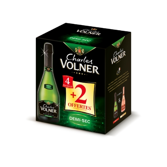 Vin mousseux  blanc demi-sec  CHARLES VOLNER