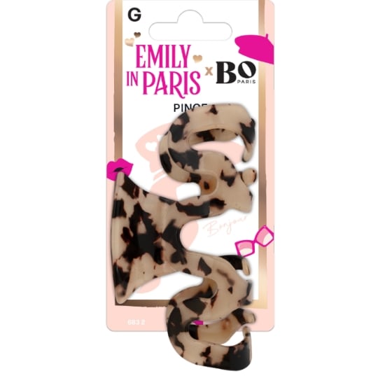 Pince à Cheveux À Cheveux Écaille Grand Modèle Weavy EMILY IN PARIS BY BO PARIS