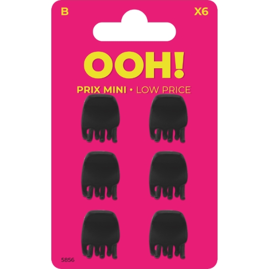 Petites Pinces à Cheveux Noires OOH !
