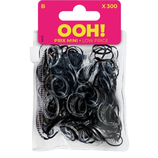 Minis Élastiques à Cheveux Noirs OOH !