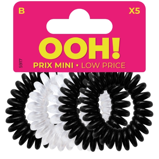 Elastiques pour Cheveux Wavy Noir et Blanc OOH !