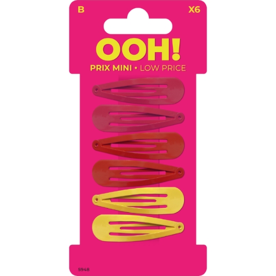 Barrettes pour Cheveux Clic Clac Couleur OOH !
