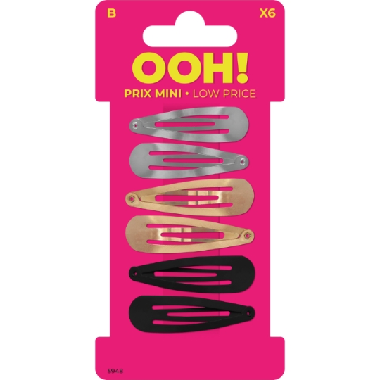 Barrettes pour Cheveux Clic Clac Couleur OOH !