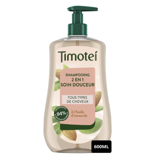 Shampoing 2en1 Soin Douceur à l'Huile D'amande et Huile de Coco TIMOTEI