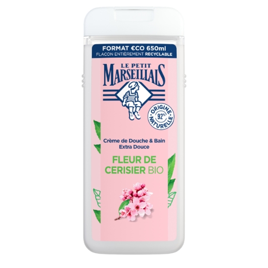 Gel douche Hydratant et Nourrissant Fleur de Cerisier Bio LE PETIT MARSEILLAIS